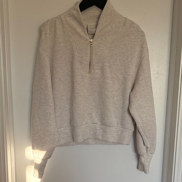 Varley Hawley Half-Zip Heather Gray Half-Zip Sweater - Picture 1 of 7